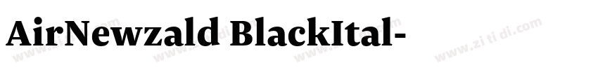 AirNewzald BlackItal字体转换